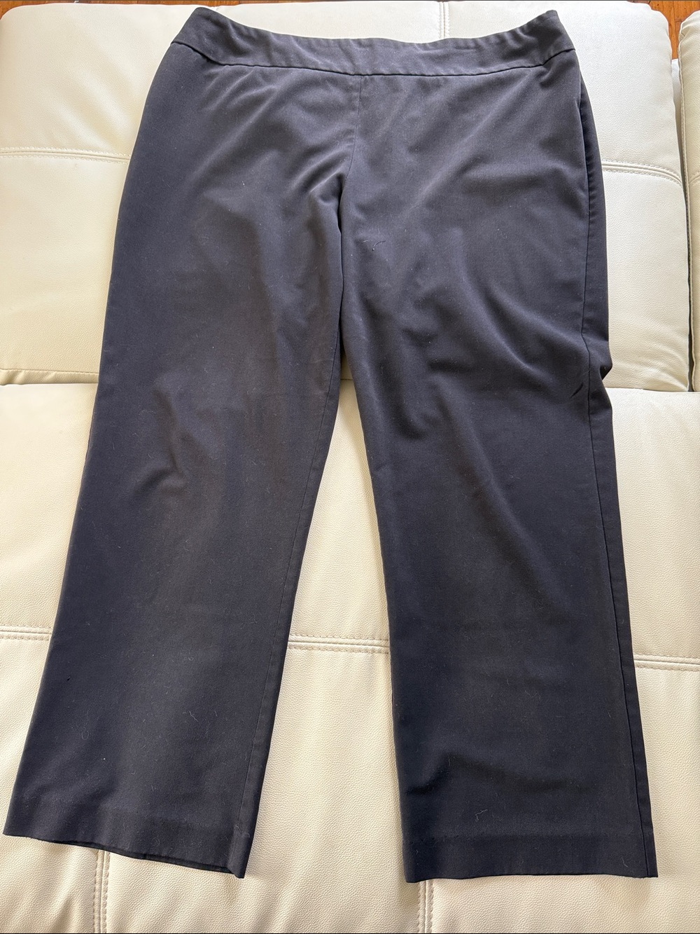 Roz & Ali Black Straight-Leg Dress Pants